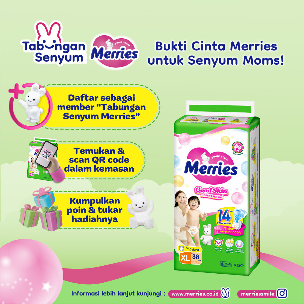 Merries Pants Good Skin XL 38 Carton - Gambar 2