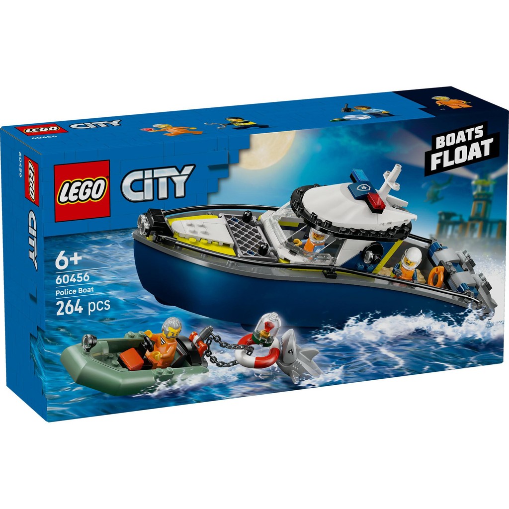 LEGO City 60456 Police Boat Chase (264 Pieces), Mainan, Building Block, Toys - Gambar 2