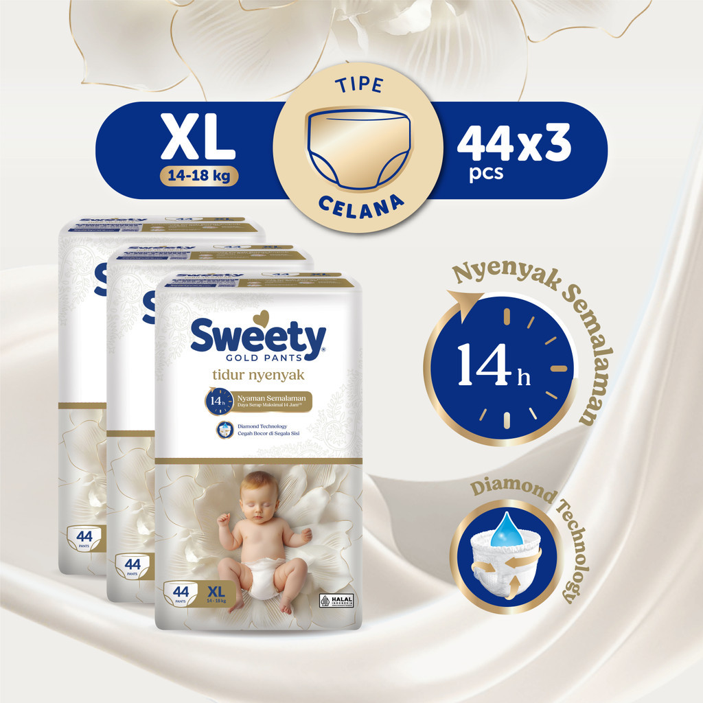 Sweety Gold Pants Tidur Nyenyak XL 44s x 3