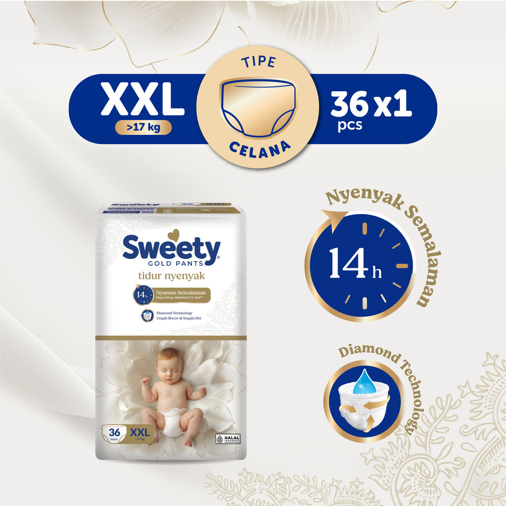 Sweety Gold Pants Tidur Nyenyak XXL 36s