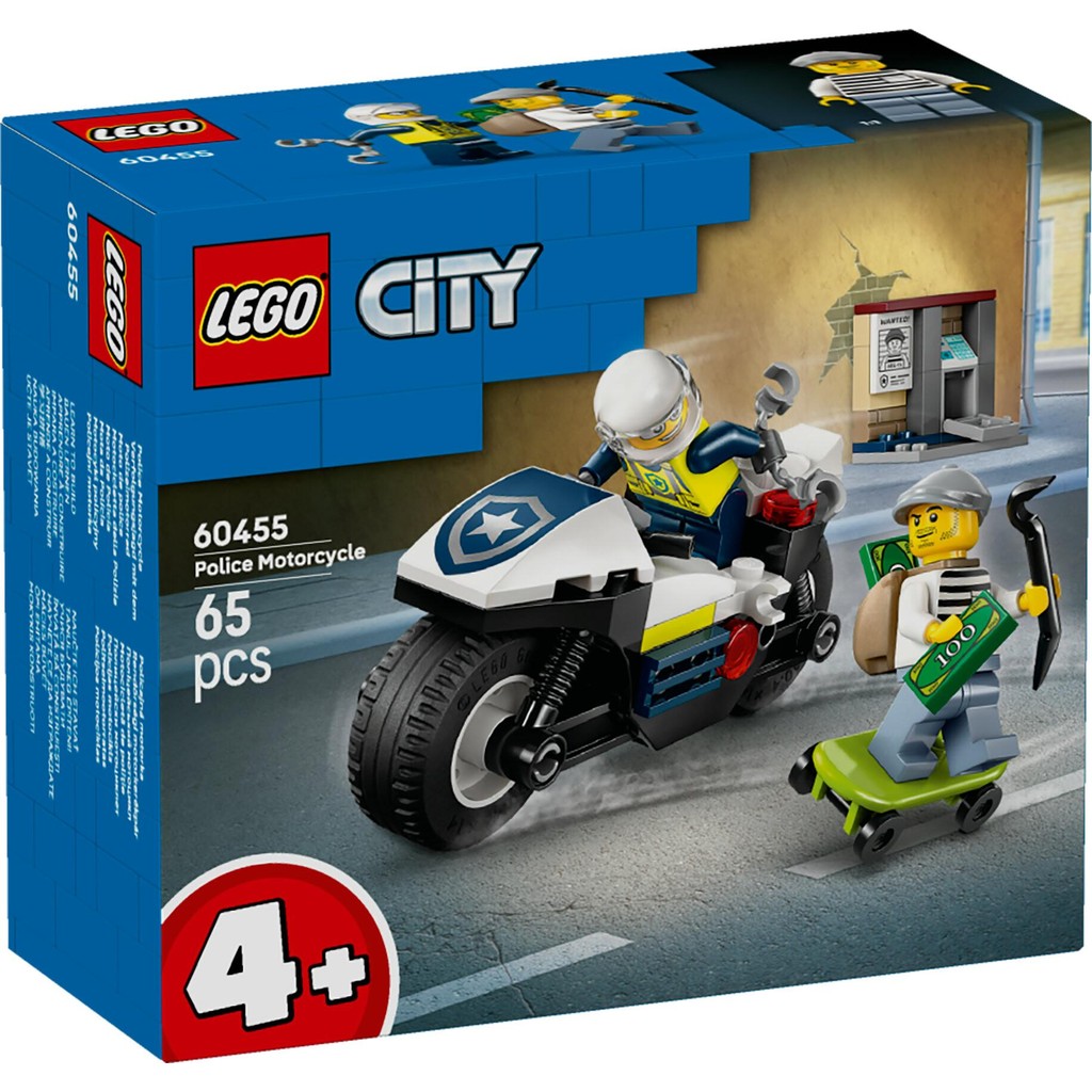 LEGO City 60455 Police Motorcycle Chase (65 Pieces), Mainan, Building Block, Toys - Gambar 2