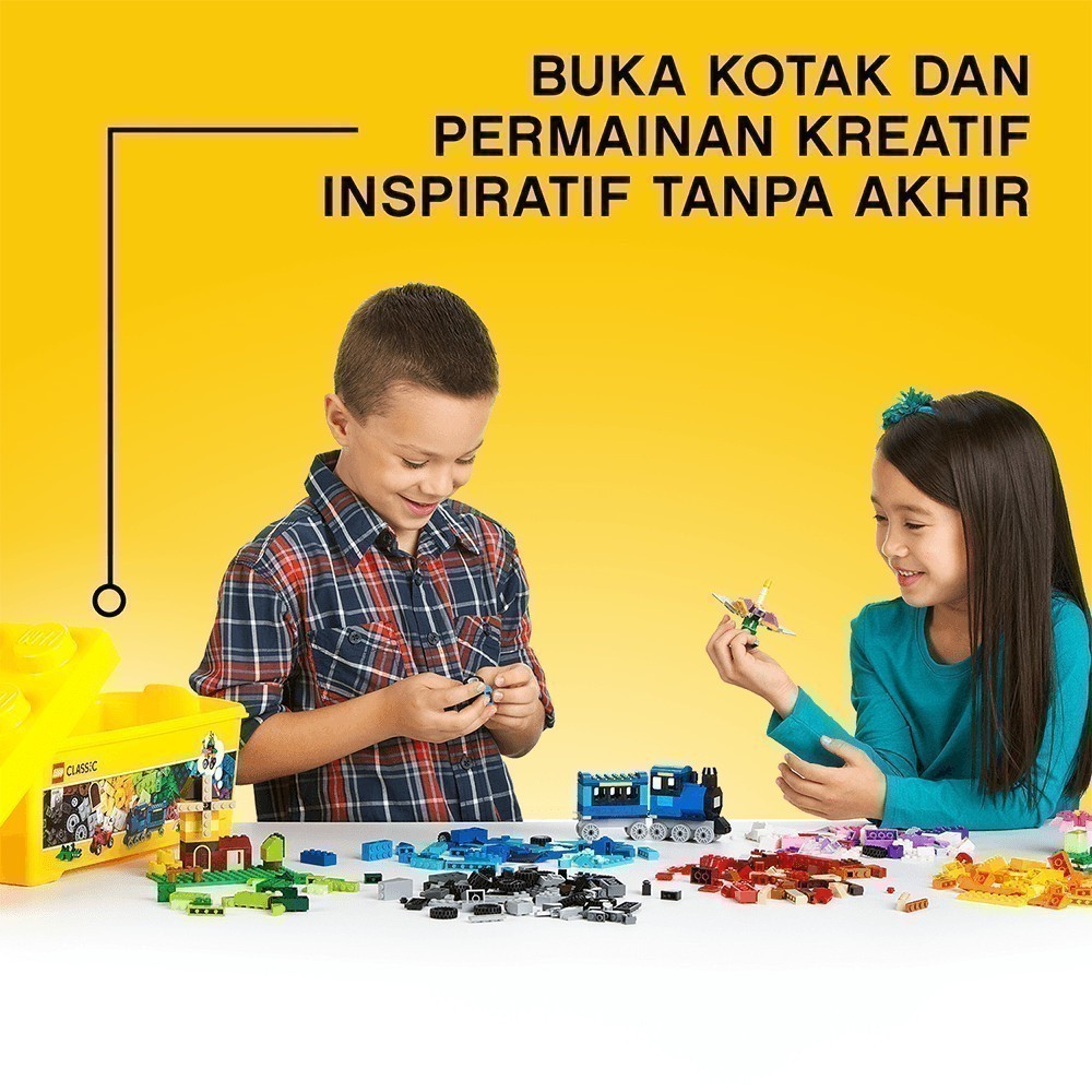 LEGO Classic 10696 Medium Creative Brick Box (484 Pieces), Building Block, Toys, Bricks - Gambar 3