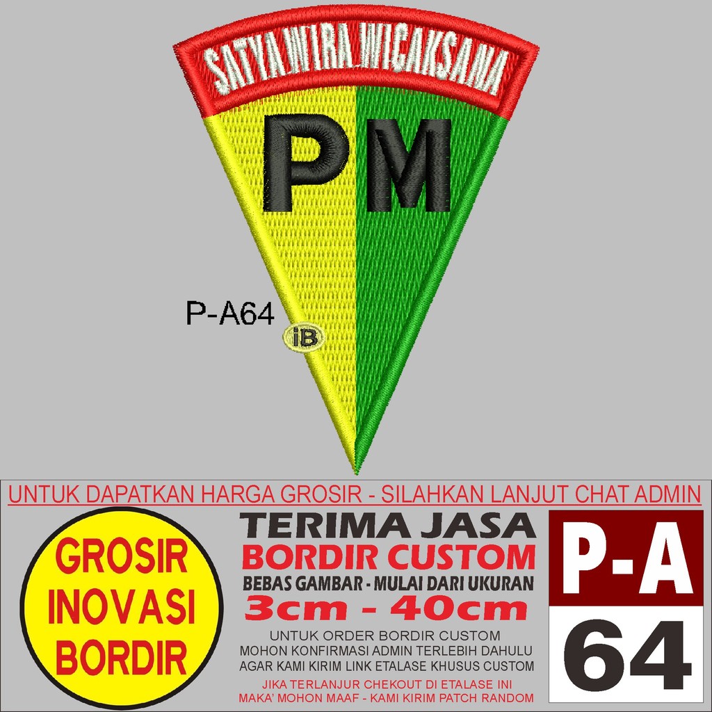 POLICE CORPS MILITARY P-A64 LOGO EMBROIDERED PATCHY - GIB REVIEW ...