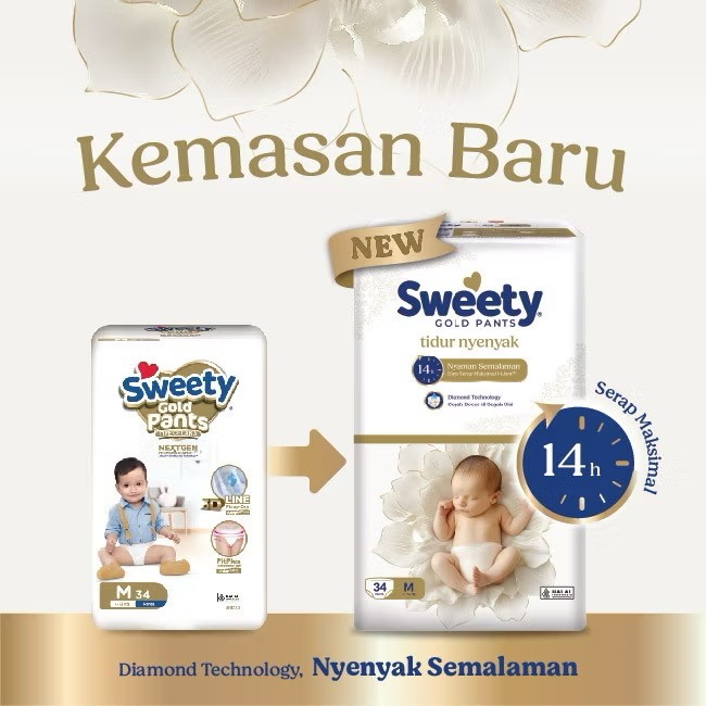 Sweety Gold Pants Tidur Nyenyak XL 44s x 3 - Gambar 3