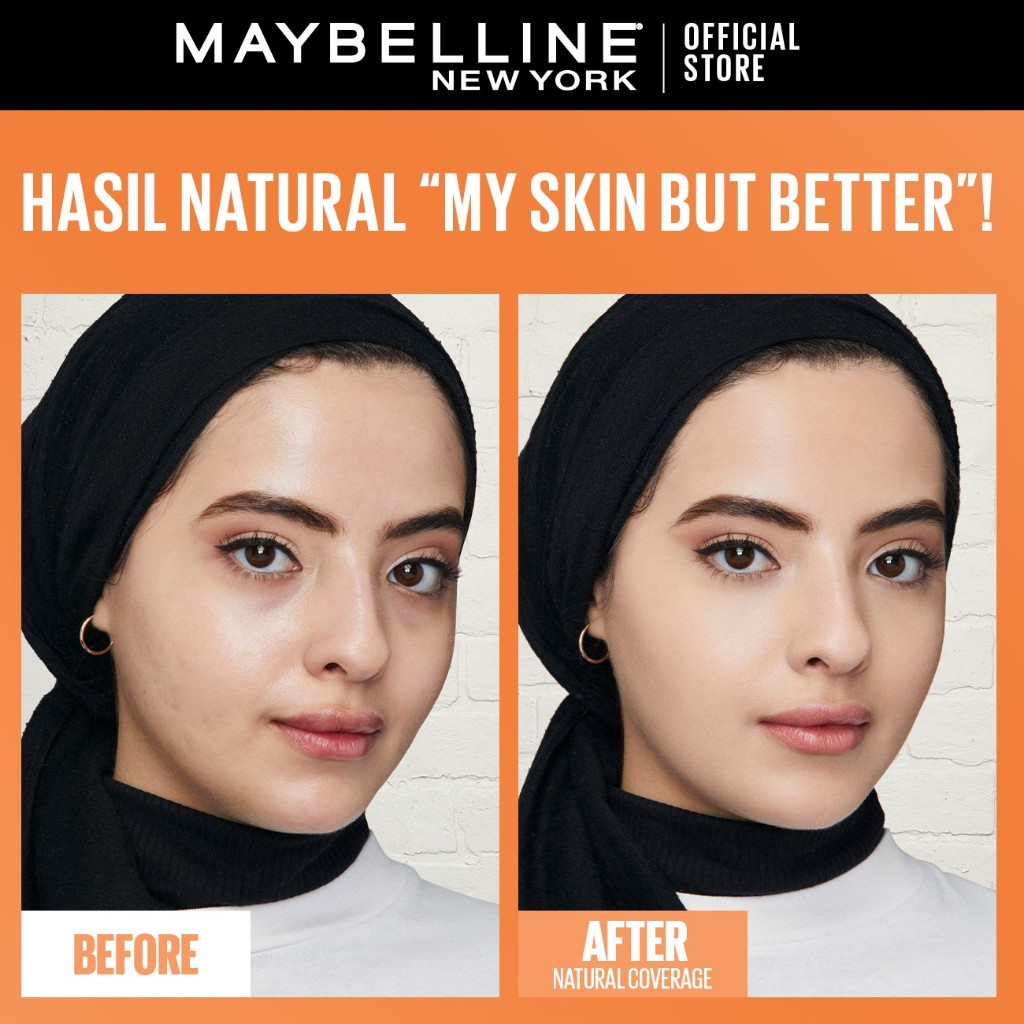 MAYBELLINE OFFICIAL Fit Me Fresh Tint 3 IN 1 30ml Skin Tint Foundation Tinted Sunscreen SPF 50 PA+++ Vitamin C Serum Face Makeup Natural Cushion Foundation Bedak Padat Concealer BB Cream Foundation Waterproof Skin Tint Fondation Sunblock - Gambar 3