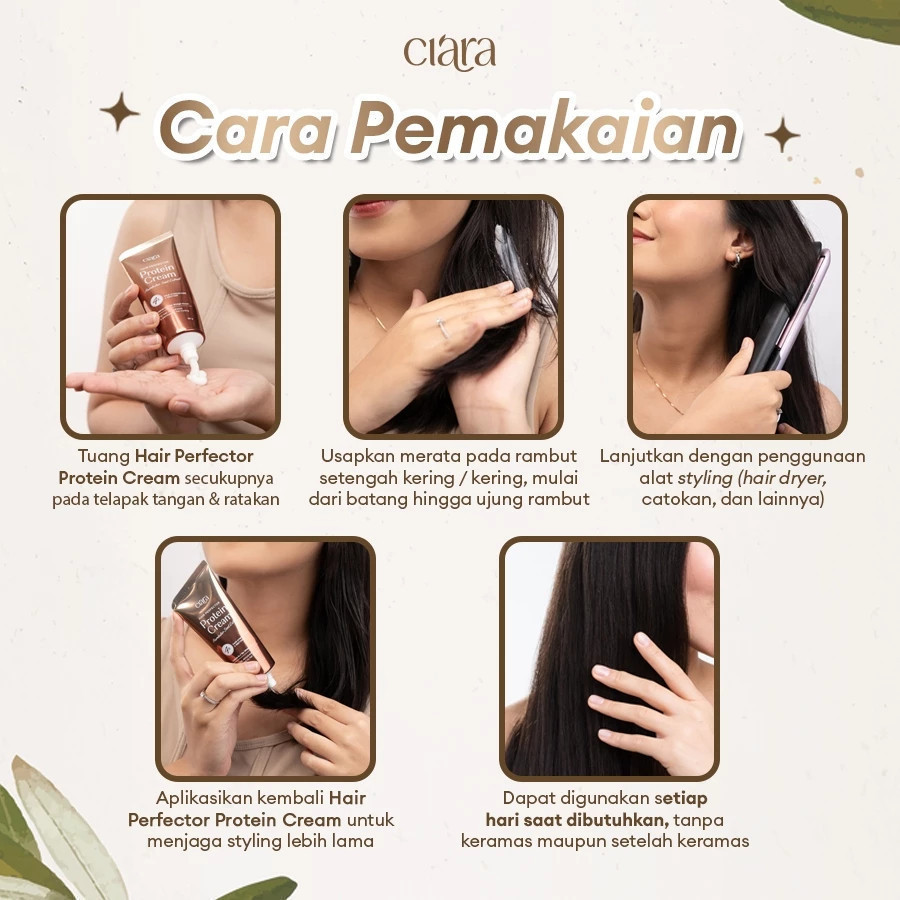Ciara Hair Wash X Conditioner Perfector With Loquat Leaf X Hair Perfector Protein Cream rambut rusak conditioner rambutt bercabang rambut patah conditioner rambut rusak rambut ketombe conditioner hair fall shampo rambut kering hair wash sampo - Gambar 4