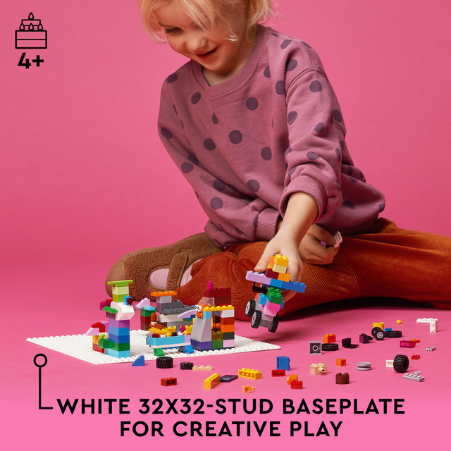 LEGO Classic 11026 White Baseplate (1 Pieces), Building Block, Toys, Bricks - Gambar 4