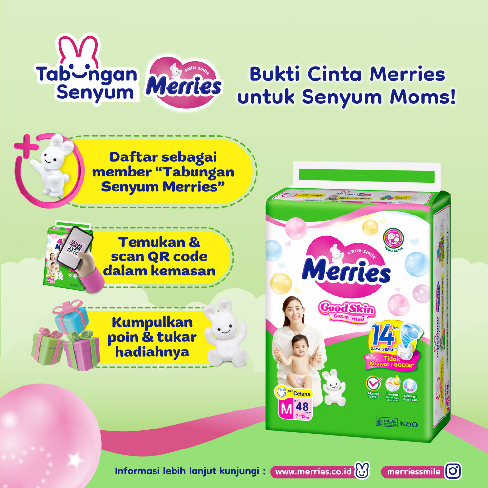 Merries Pants Good Skin M 48 Carton - Gambar 2