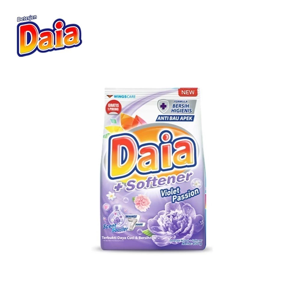 Daia Detergen Bubuk + Softener Violet Passion 800 g - Gambar 4