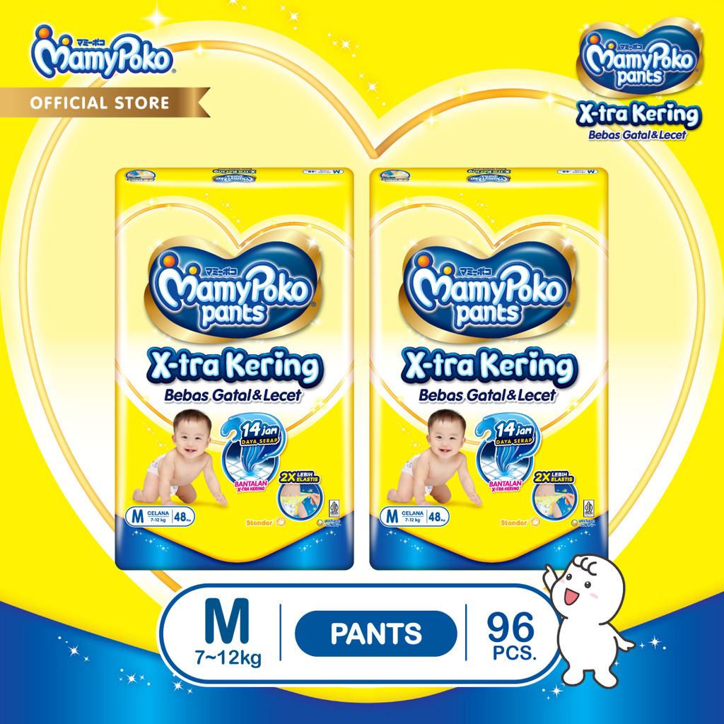 MamyPoko Pants X-tra Kering - M 48 - 2 Packs