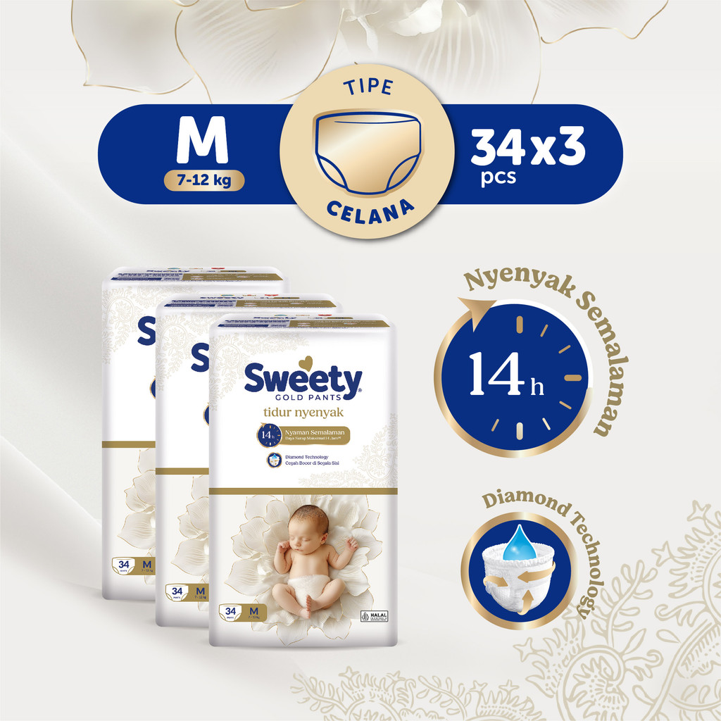 Sweety Gold Pants Tidur Nyenyak M 3x34s