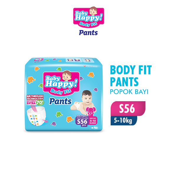 Baby Happy Pants Popok Bayi Celana S 56 x4 - Gambar 2