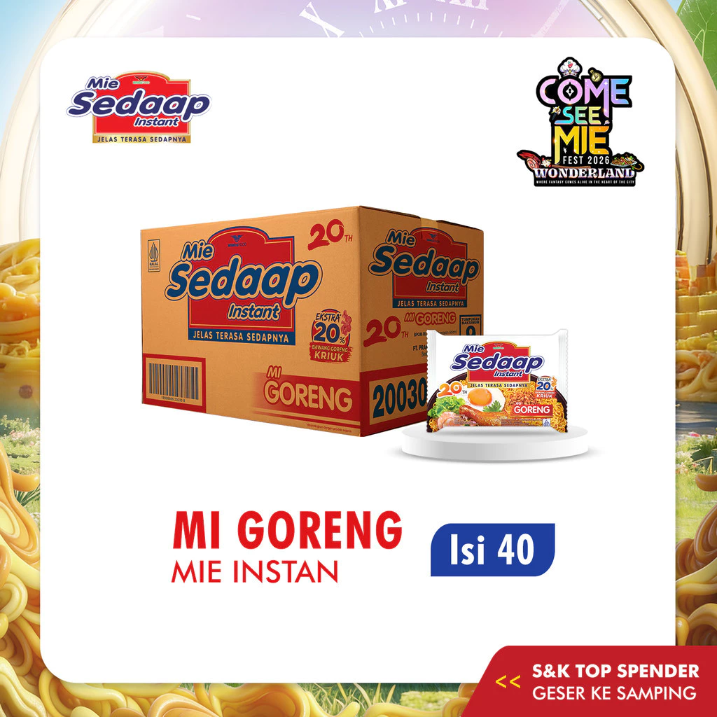[Special Come See Mie] Sedaap Mie Instan Goreng Bag 90 gr x40
