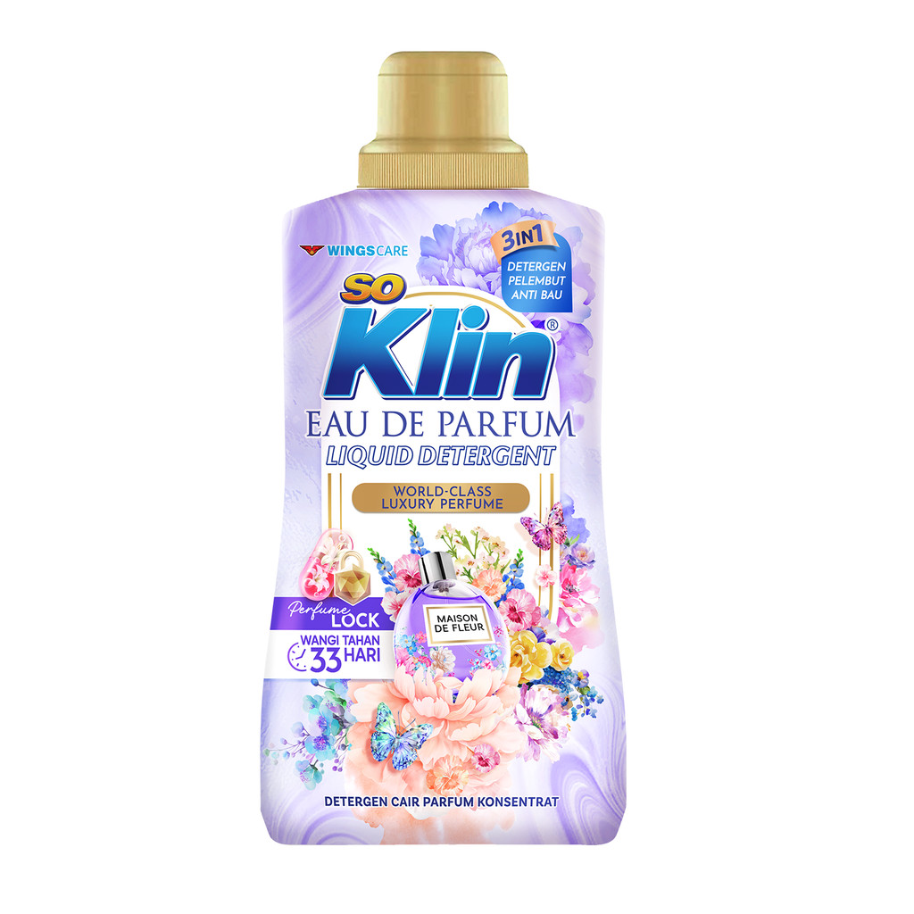 SoKlin Eau de Parfum Liquid Detergent Maison De Fleur Btl 700ml x4 - Gambar 4