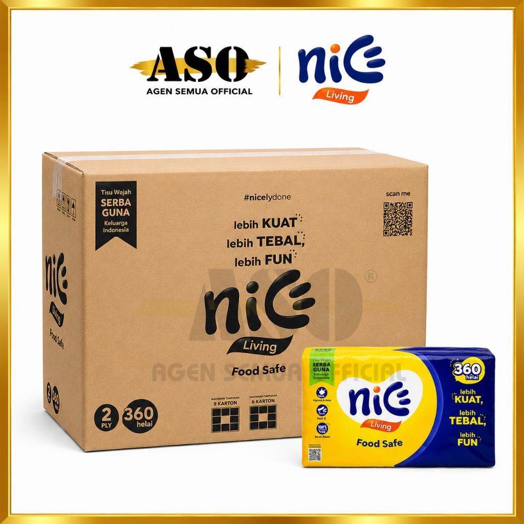 DUS TISU TISSUE NICE 360 HELAI 180 SHEET DUS (ISI 60)