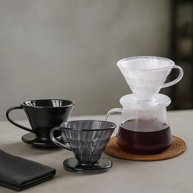 Terbaik Paket Alat Kopi V60 Manual Home Brew Dripper Set (Teko ketel leher angsa , Server, V60, Paper Filter) One Two Cups Paling keren - Gambar 2
