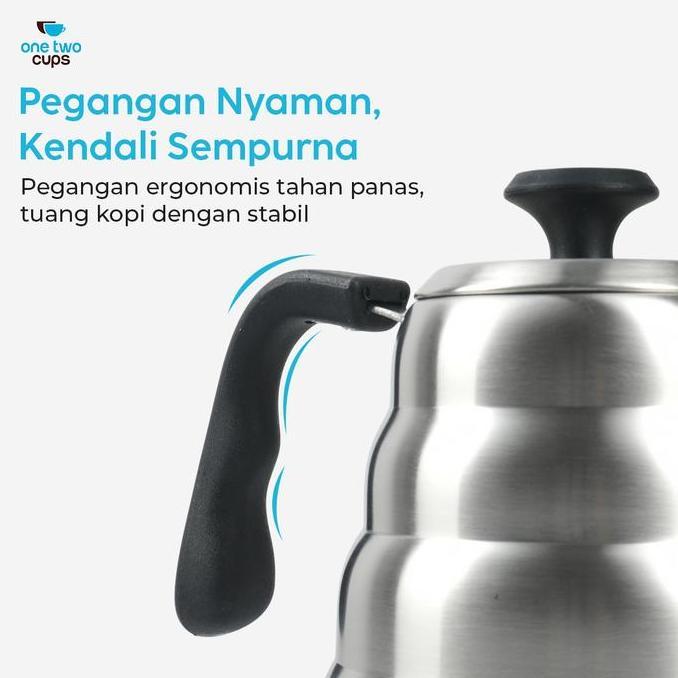 Terbaik One Two Cups Teko Kopi Leher Angsa Thermometer Pour Over Drip Kettle - RT-20 Paling keren - Gambar 2