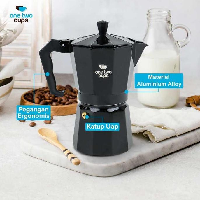 Terbaik Moka Pot Kopi Espresso 50ml 100ml 150ml 300ml 450ml 600ml Coffee Maker Stovetop Teko Aluminium Paling keren - Gambar 4