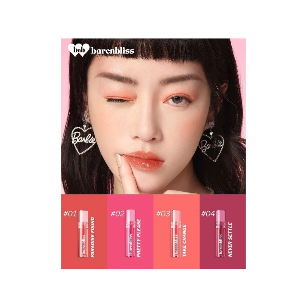 BNB Barenbliss Peach Makes Perfect Lip Tint Korea Lip Gloss 24H Moisturizing Gloss / Merah Jingga Official