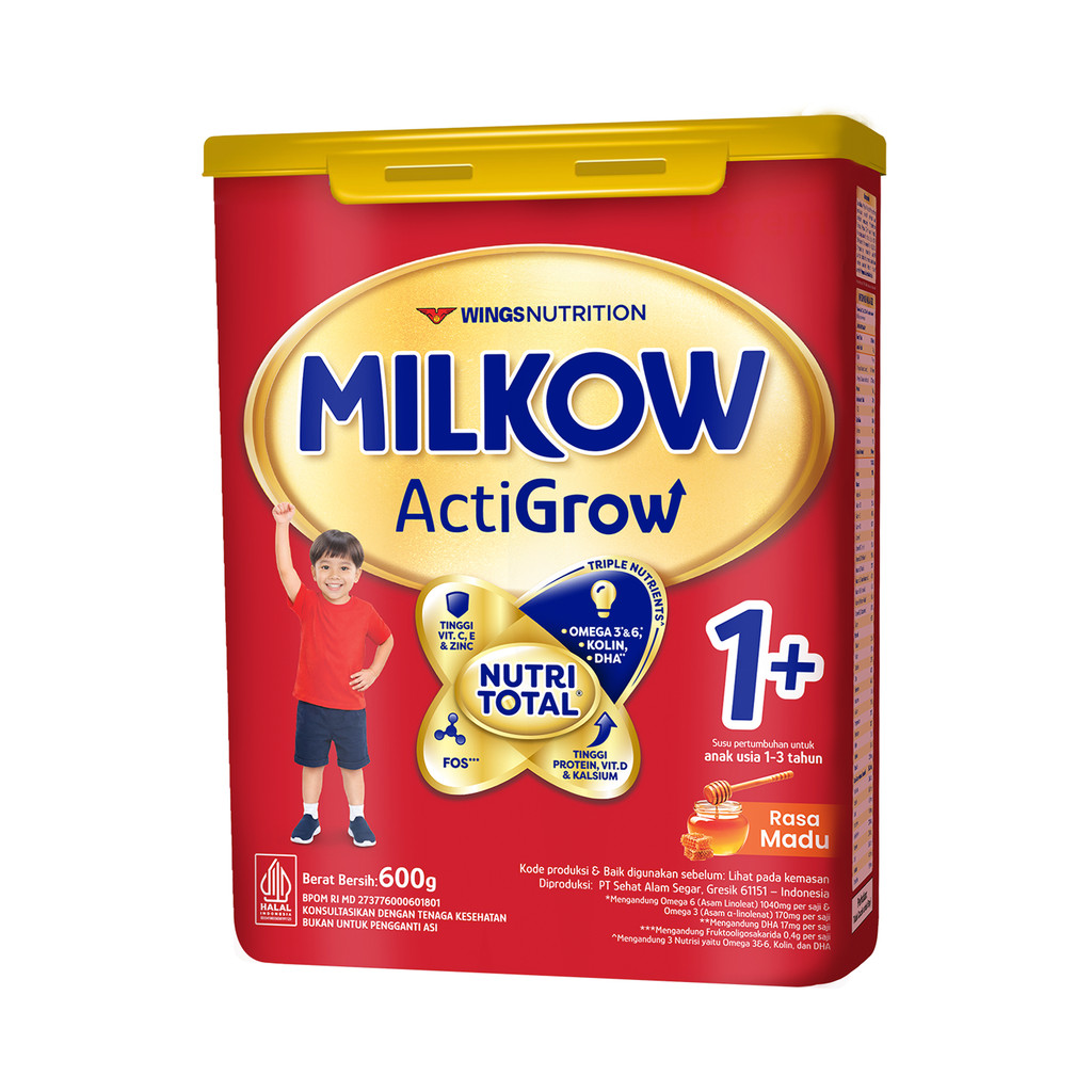 Milkow 1+ Susu Formula Pertumbuhan Anak Untuk Usia 1-3 Tahun Toples Rasa Madu 600 Gr x2 - Gambar 4