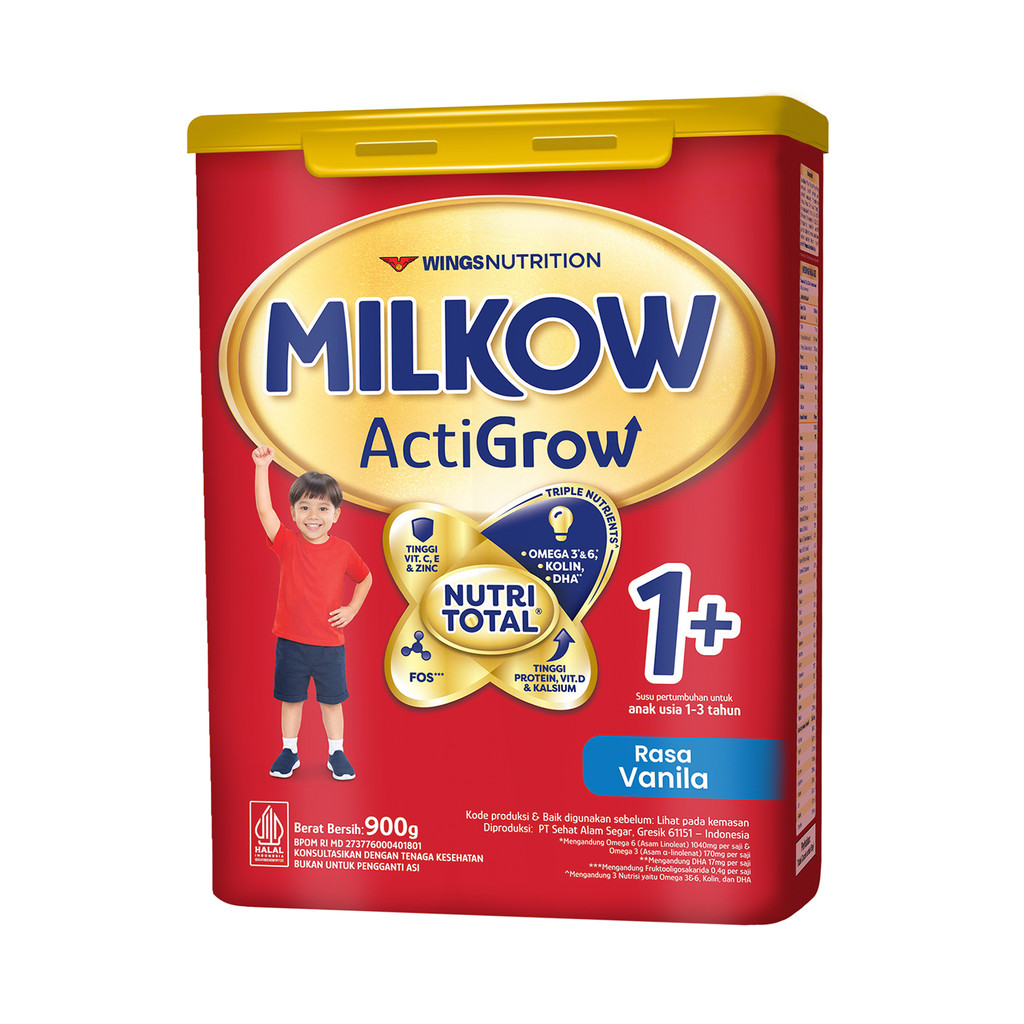 Milkow 1+ Susu Formula Pertumbuhan Anak Untuk Usia 1-3 Tahun Toples Rasa Vanilla 900 Gr x3 - Gambar 4