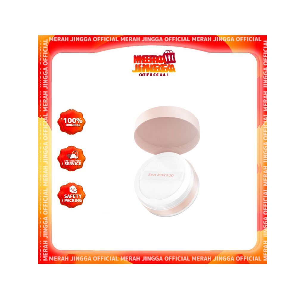 Sea Makeup Acne Blur and Set Loose Powder Bedak Tabur Oil Control Setting Powder / Merah Jingga Official