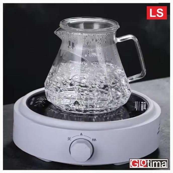 Terbaik Teko Kopi Kaca V60 Pour Over Coffee Maker Server Pot Drip Borosilicate Glass Kettle 360ml 600 800ml Paling keren - Gambar 2