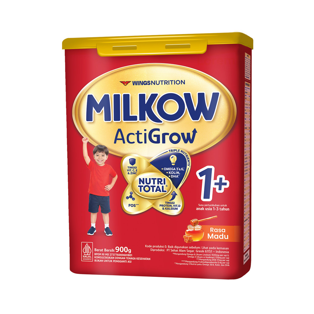 Milkow 1+ Susu Formula Pertumbuhan Anak Untuk Usia 1-3 Tahun Toples Rasa Madu 900 Gr x2 - Gambar 4