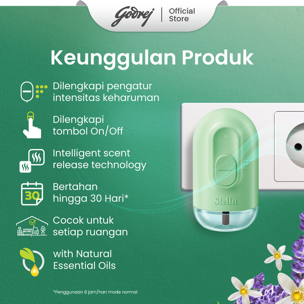 Stella Air Freshener Electric Refill Jasmine + Lavender - Pengharum Pewangi Ruangan Elektrik - Gambar 3
