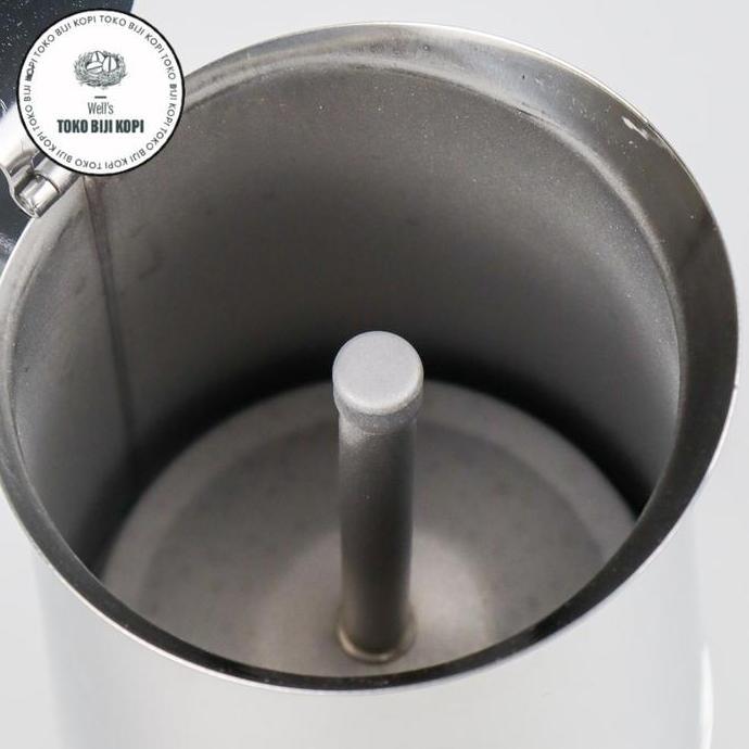 Terbaik Espresso Coffee Maker Moka Pot Kopi Teko Stovetop Filter 4 Cup - 200 ml Z20 Stainless Steel Paling keren - Gambar 4