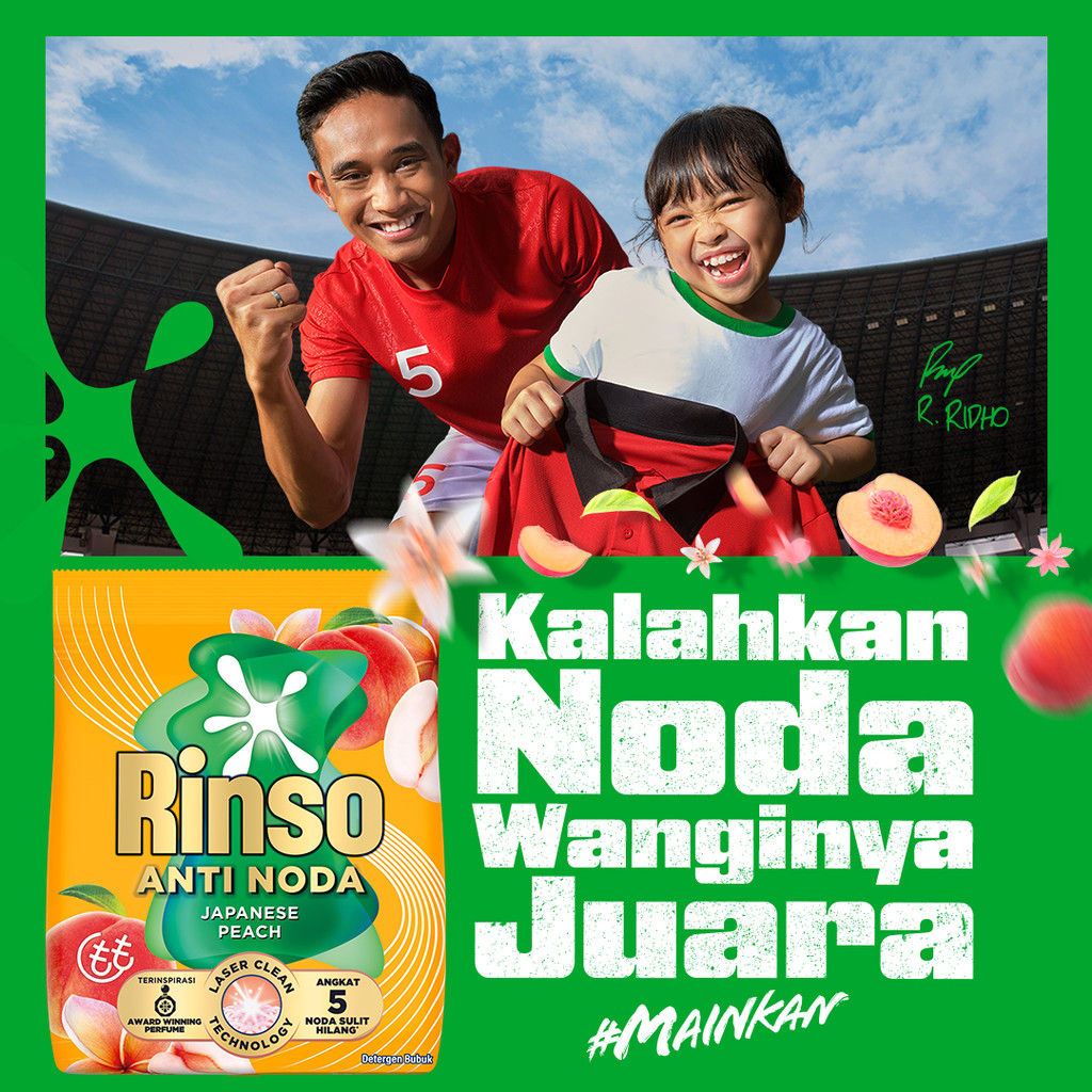 Rinso SensiFresh Detergent Bubuk Deterjen Wangi Segar 48 Jam Japanese Peach 1.440 KG x4 - Gambar 4