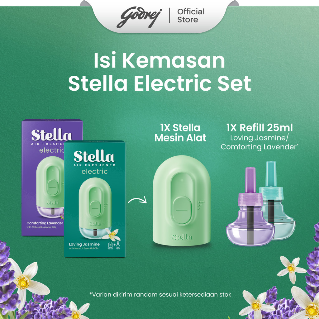 Stella Air Freshener Electric Refill Jasmine + Lavender - Pengharum Pewangi Ruangan Elektrik - Gambar 2