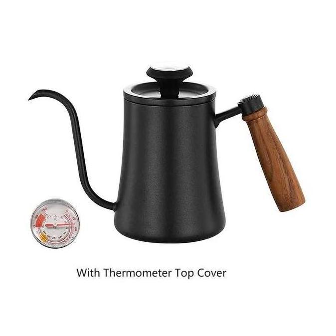 Terbaik One Two Cups Teko Kopi Angsa Gooseneck Drip Kettle Thermometer 500ml - K51 Paling keren - Gambar 3