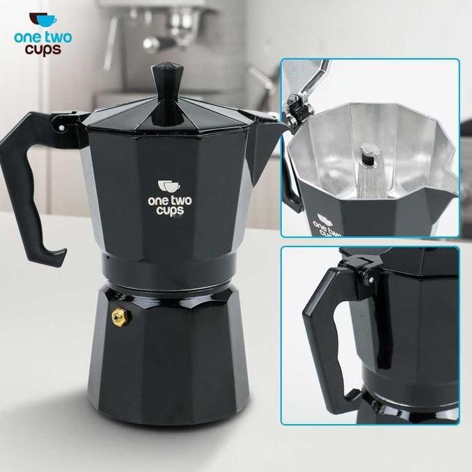 Terbaik Moka Pot Kopi Espresso 50ml 100ml 150ml 300ml 450ml 600ml Coffee Maker Stovetop Teko Aluminium Paling keren - Gambar 2