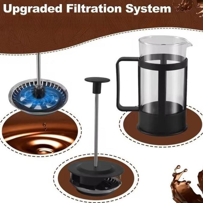 Terbaik Vinnatsu Teko Pembuat Kopi French Press Stainless Steel 304 350ML 600ML Tahan Panas Dilengkapi Filter Dan Pegangan Paling keren - Gambar 2