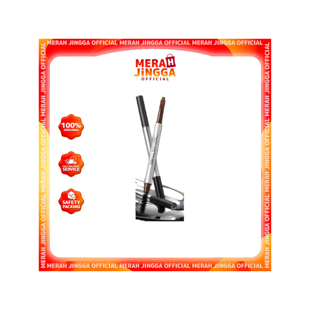 Y.O.U Stay All Day Waterproof Sword Eyebrow / Alis Natural / Alis Hair Stroke / Waterproof / Smudgeproof / Alis Tahan Lama / Beginner Friendly / Dual-Edge / Presisi / Merah Jingga Official