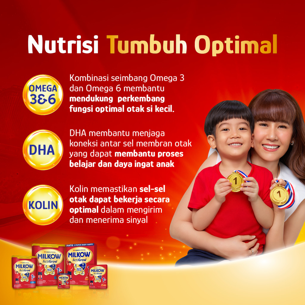 Milkow 1+ Susu Formula Pertumbuhan Anak Untuk Usia 1-3 Tahun Toples Rasa Vanilla 600 Gr x2 - Gambar 3