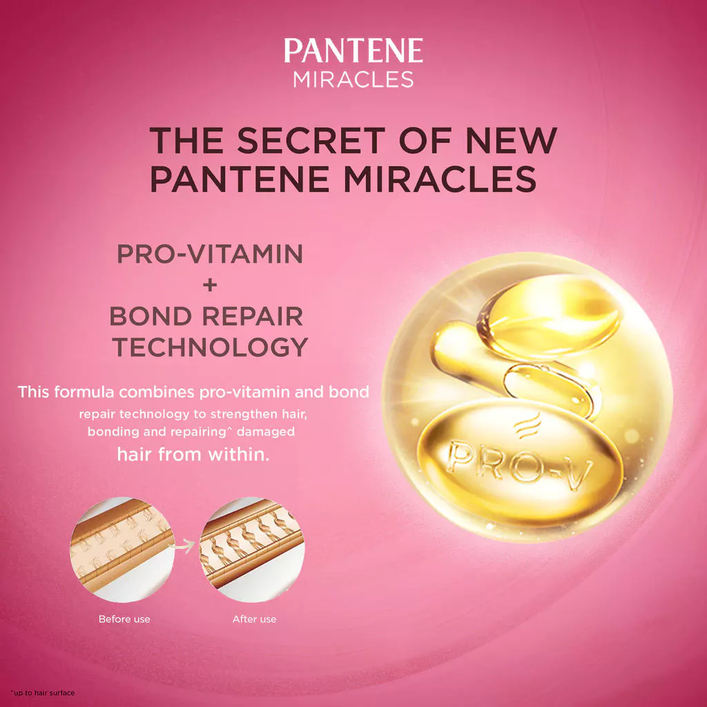 [BUNDLE] PANTENE MIRACLE Color Shine & Repair Shampoo 440ml + Conditioner 440ml/ Pantene Japan Premium Edition untuk rambut rusak karena diwarnai atau coloring - Gambar 2