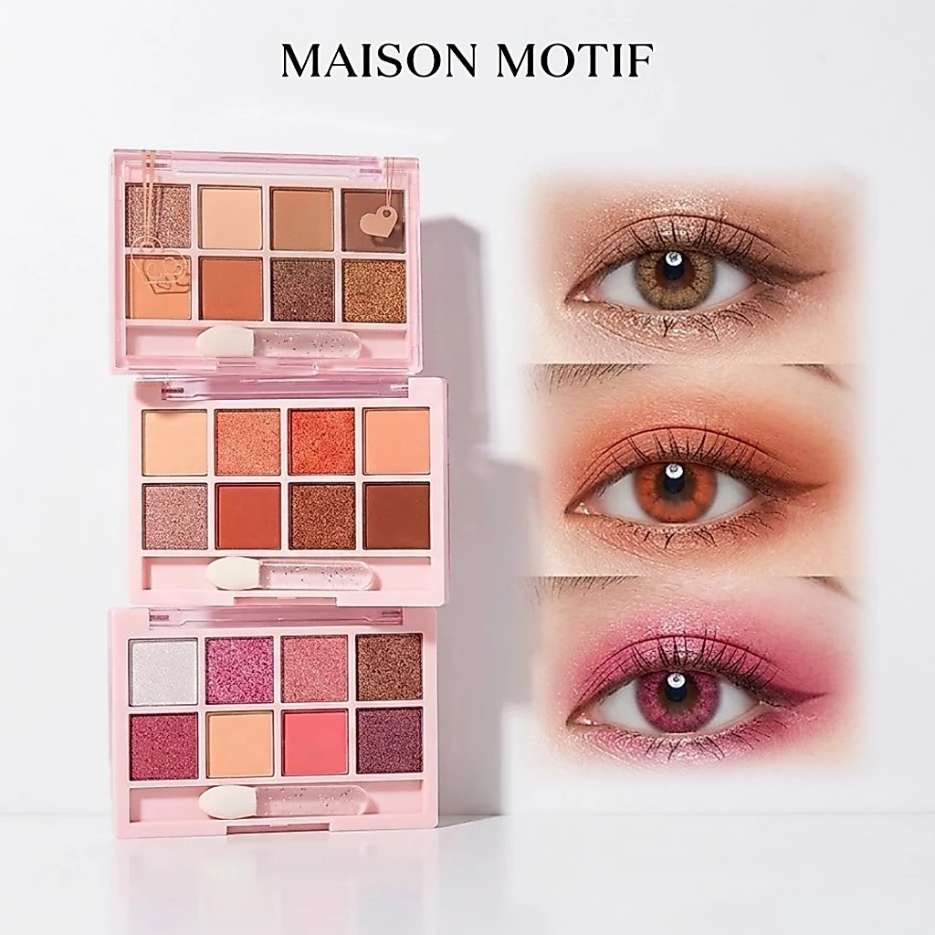 Eyeshadow Palette 8 Warna Matte Shimmer Gratis Kuas Waterproof Tahan Lama Compact Riasan Mata Murah 254