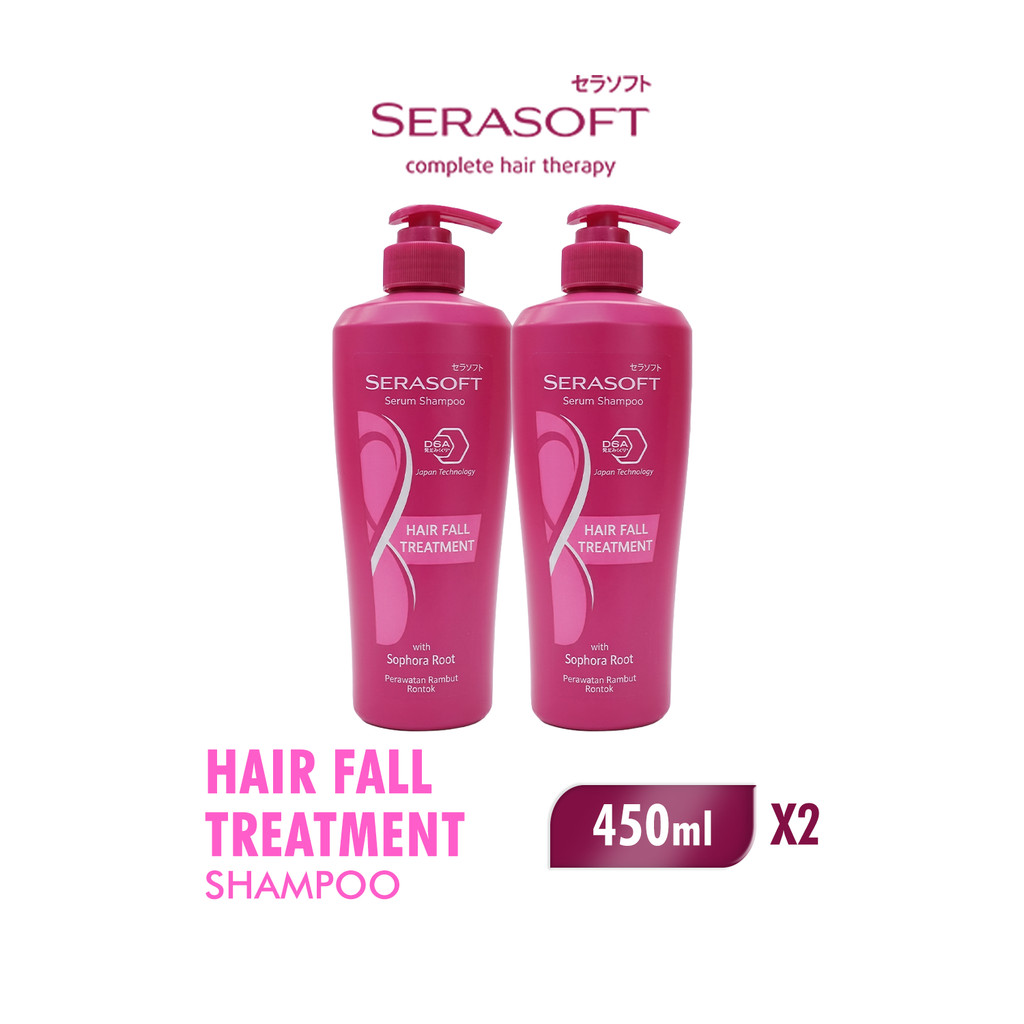 Serasoft Serum Shampoo Hairfall Treatment 450ml x2