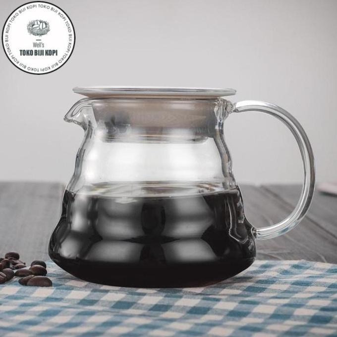 Terbaik V60 Cloud Coffee Server Teko Kopi Teh Kaca / V60 Kettle - 360 ml Paling keren - Gambar 4