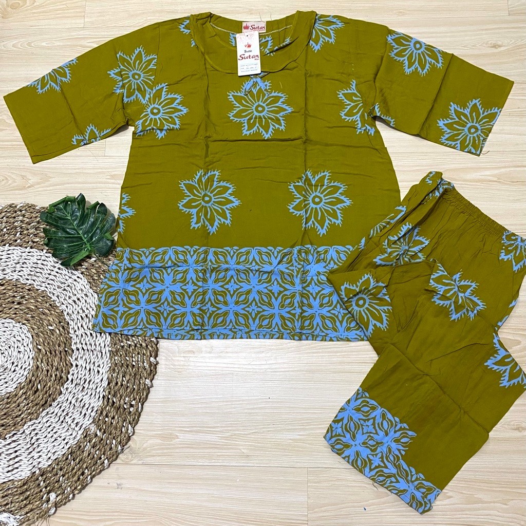CP Batik Sutan Dws Tgn 3/4 Butterfly Collar | Shopee Singapore