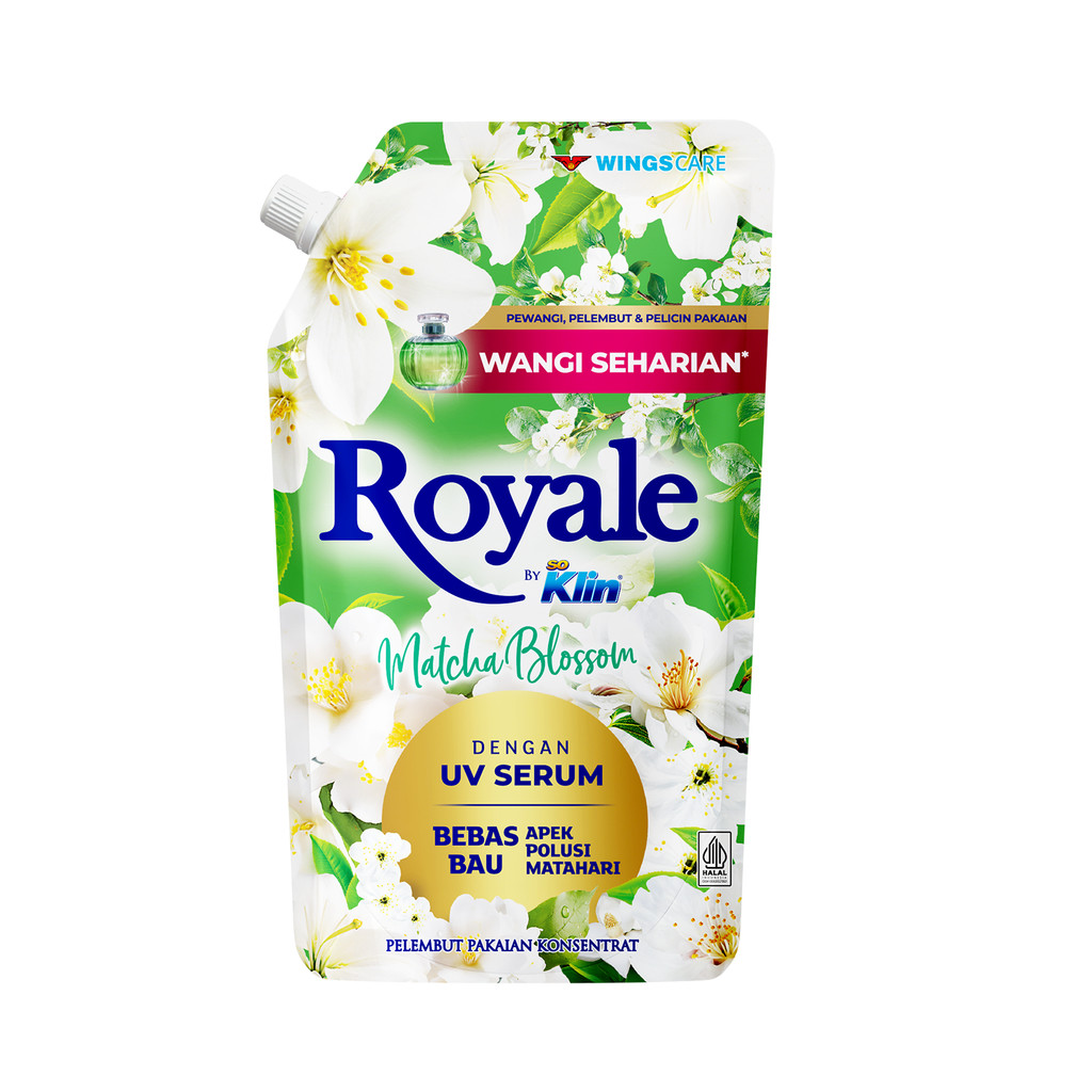 Royale Pelembut dan Pewangi Pakaian Matcha Blossom Pouch 600 Ml x3 - Gambar 3