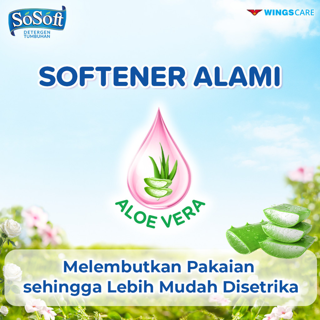 Sosoft Deterjen Cair Sweet Peony Natural Perfume Botol 700 gr x3 - Gambar 2