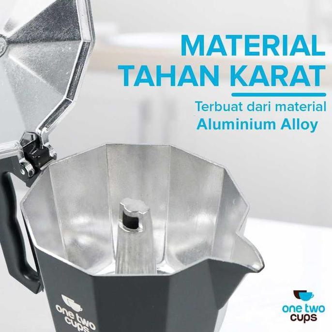 Terbaik Mokapot Aluminum 1 2 3 6 9 12 Teko Pembuat Kopi Espresso Instan on Stove 50ml 100ml 150ml 300ml 450ml 600ml Paling keren - Gambar 2