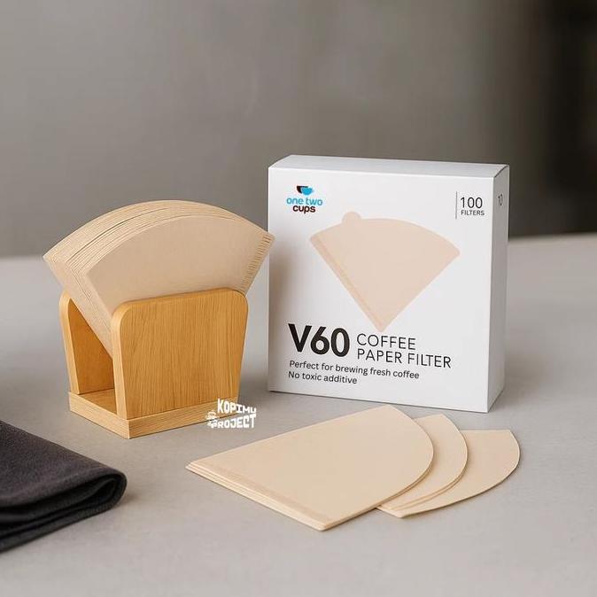 Terbaik One Two Cups Paket Alat Seduh Kopi V60 Dripper Manual Home Brew (Timbangan, Teko Leher Angsa, Server Kaca, V60 Dripper Ceramic Plastik, Paper Filter)/ Filter Penyaring Coffee Hitam Putih Paling keren - Gambar 3