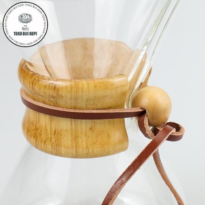 Terbaik CHEMEX COFFEE MAKER TEKO SERVER KOPI POT GLASS KACA POUR OVER WOOD HANDLE - 400 ML Paling keren