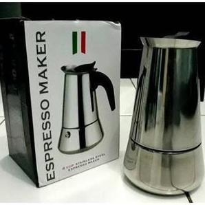 Terbaik Alat Mesin Teko Pembuat Kopi Espresso Instant Mokapot Coffee 3 Cup 300ML Stainless Anti Karat Paling keren - Gambar 2
