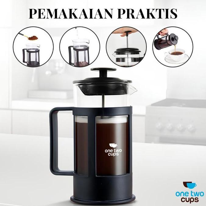 Terbaik Teko Pot Kopi Rempah Herbal French Press Plunger Coffee Maker Pot 350 600 800 1000 ml Alat Seduh Serbaguna dengan Saringan Stainless Anti Ampas Paling keren - Gambar 2