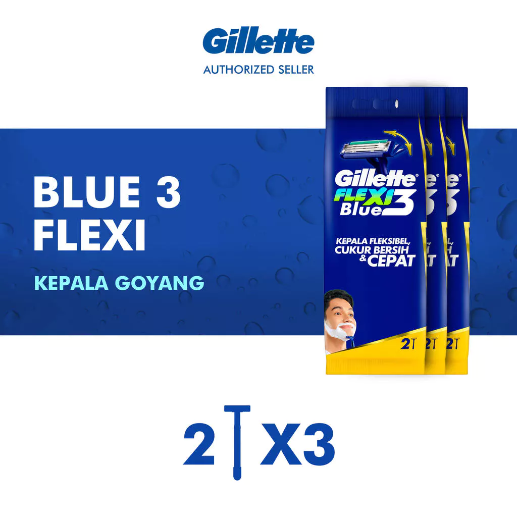 Gillette Pencukur Blue 3 Flexi Alat Cukur - Isi 2 x3